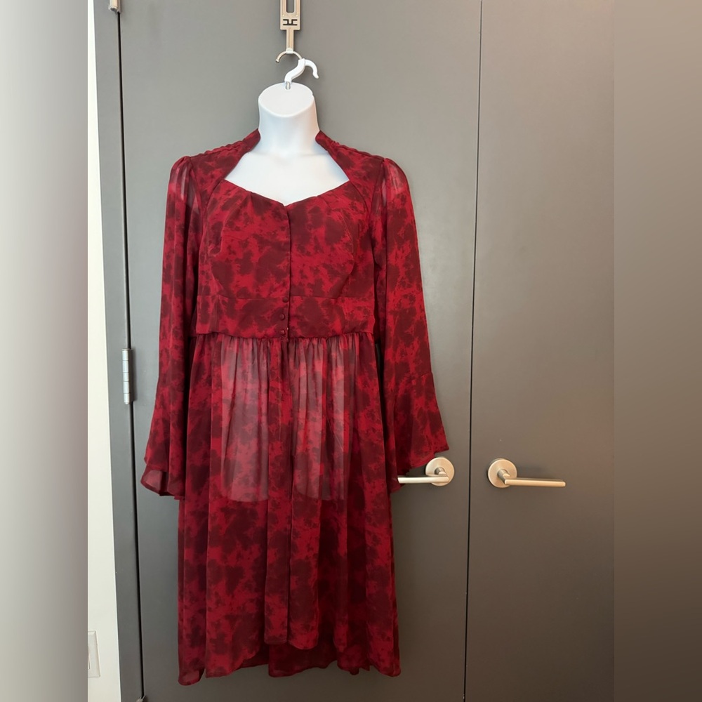 Her Universe Red Bishop Sleeve Sundress